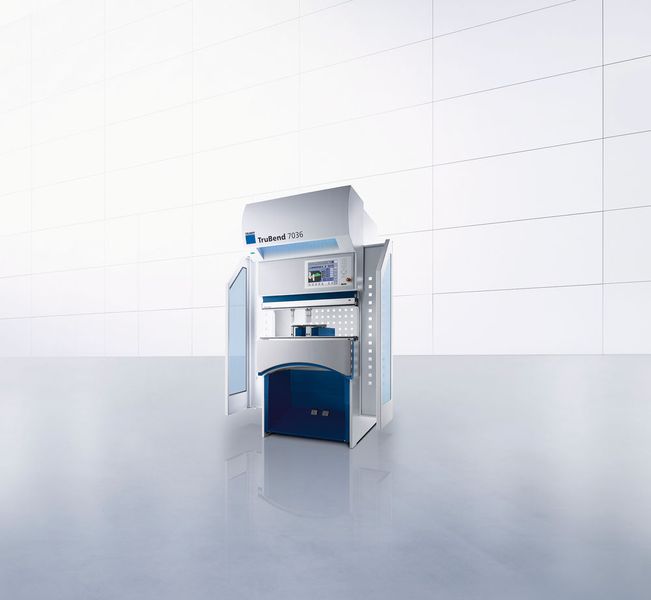 Bei Biegemaschinen der Trubend-Serie 7000 setzt Trumpf an der Y- Achse, also beim Druckbalken, einen servoelektrischen Antrieb ein.  (Bild: Trumpf)