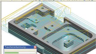 Das featurebasierte Bearbeiten soll dafür sorgen, dass Werkzeugwege auf Solidmodellen fast von allein erzeugt werden. Bild: Intercam (Archiv: Vogel Business Media)