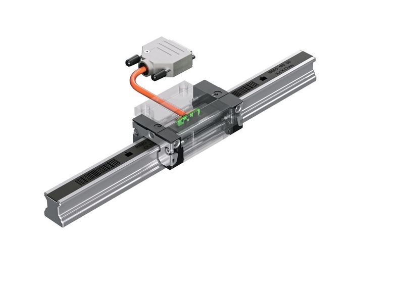 Space-optimized and robust: The integrated IMScompact stroke measuring system is fully compatible and interchangeable with the standard BSHP guide. (Image:Bosch Rexroth)