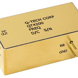 Bild 2.  Der für den Weltraumeinsatz qualifizierte OCXO QT4200 von Q-Tech beinhaltet einen SC-Schnitt-Quarz in einem kaltverschweißten Gehäuse. Seine 15-jährige Alterung ist auf 1,5 ppm festgelegt.(Bild:  Q-Tech)