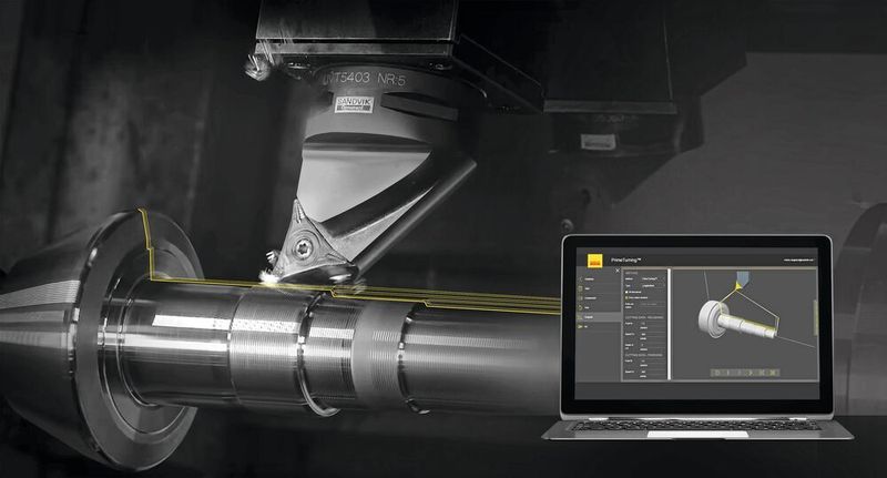 In alle Richtungen produktiv: Mit der aktualisierten Software CoroPlus Tool­Path können Anwender die Abläufe vom CAM-System bis zum Bearbeiten beim Verfahren PrimeTurning deutlich beschleunigen. (Sandvik Coromant)