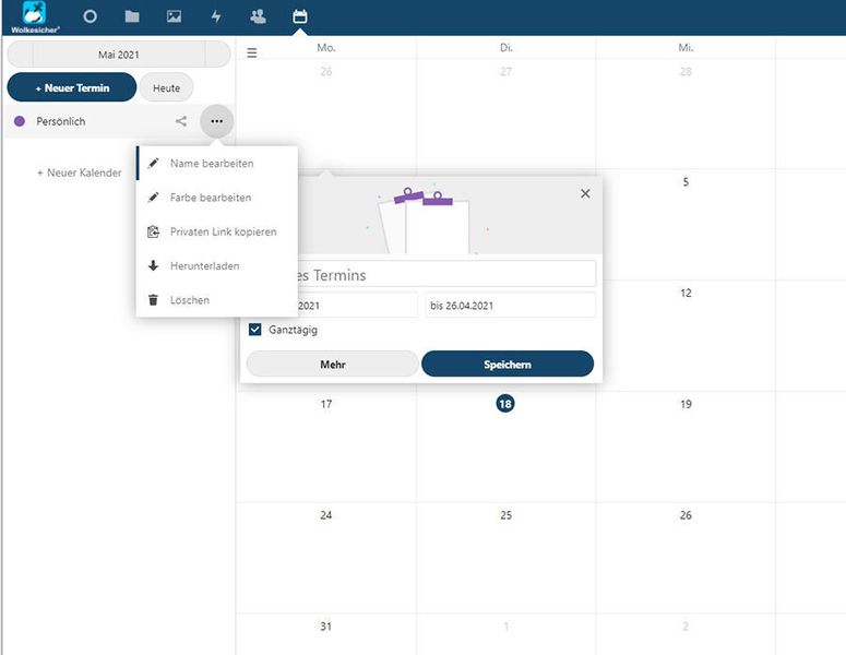 Termine im Nextcloud-Kalender verwalten. (Joos)