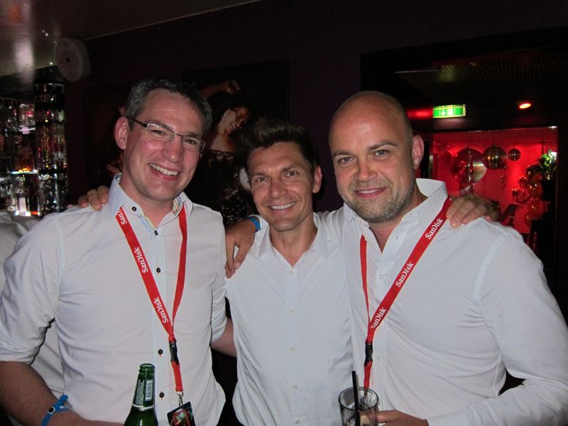 v. l. Felix Böving, ALSO, Stefan Mandl, WD, und Michael Bublitz, Tech Data                      (IT-BUSINESS/Besa Agaj)