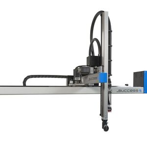 Hier der Success 5 in Gänze. Insgesamt 22 Sepro-Roboter werden bei Sepro und an Partnerständen auf der Fakuma zu erleben sein. Aus der Succsess-Reihe präsentiere Sepro außerdem noch 3-Achs-Systeme der Modelle Succsess 7 und 11.