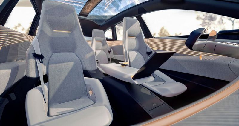 Das Interieur des ID Code ist eine variable und online vernetzte Lounge. (Bild: Volkswagen AG)