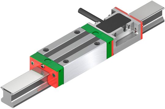 Ausgestattet mit dem widerstandsfähigen, magnetischen Wegmess-System sollen die neuen Profilschienenführungen mit den Schienenbreiten 30 mm, 35 mm und 45 mm jetzt auch optimal für große Lasten geeignet sein.(Bild:  Hiwin)