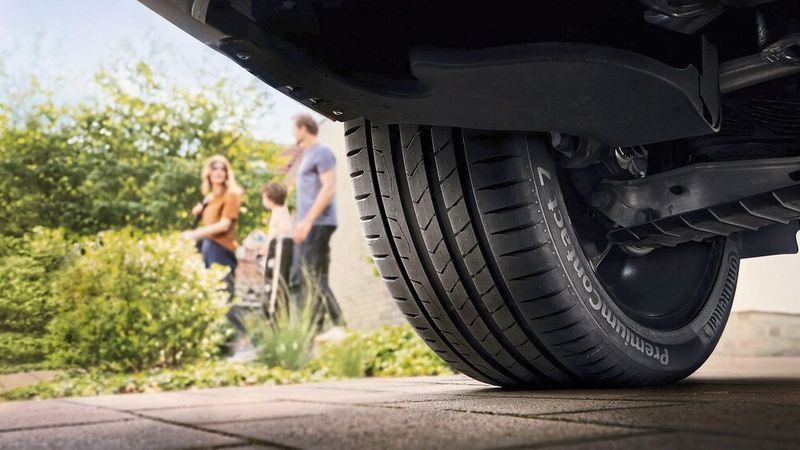 Der seit Ende 2022 erhältliche Conti Premium-Contact 7 belegte beim ADAC-Reifentest den ersten Platz.(Bild:  Continental)