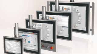 Die Displays der Serie Automation Panel sind in neun Tragarm-Ausführungen erhältlich. Auf Wunsch werden die Displays mit zusätzlichen Schaltelementen ausgestattet. (Bild: B&R)
