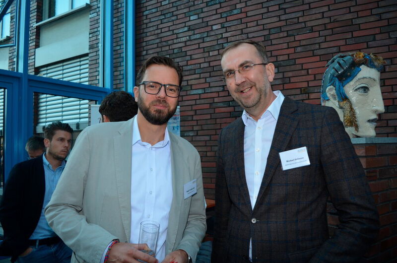 Ralph Friederichs (l., CYBERDYNE) und Michael Hollmann (BASYS Bartsch EDV-Systeme). (IT-BUSINESS)