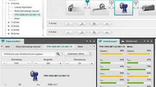 Hauptbildschirm der Auslegungssoftware Cymex 5. (Wittenstein)