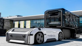 Das Projekt U-Shift zeigte einen ersten Prototypen des modular aufgebauten Fahrzeugs. (DLR)