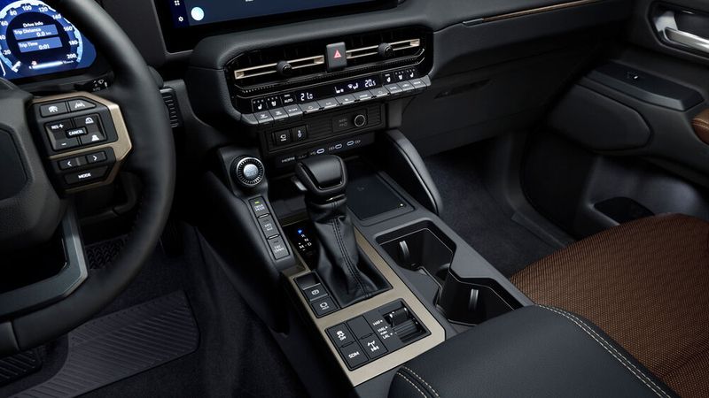 In der Mittelkonsole findet sich die Steuerung der Offroad-Technik. (Bild: Toyota)