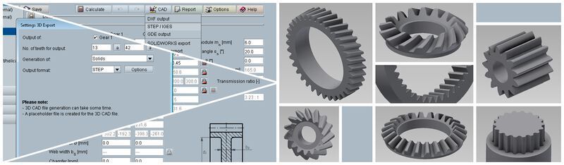 GWJ hat seine webbasierte Berechnungssoftware Eassistant sowie die Getriebesoftware TBK um eine CAD-Funktionalität erweitert: Diese unterstützt jetzt auch den Export von Verzahnungen im 3D-Step- oder Iges-Format direkt aus der Berechnung. (GWJ)