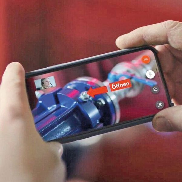 Ein Bild sagt mehr als tausend Worte: Seepex AR Assistant bringt vorhandenes Spezialisten-Know­how in Echtzeit dorthin, wo es letzten Endes gebraucht wird. (Seepex)