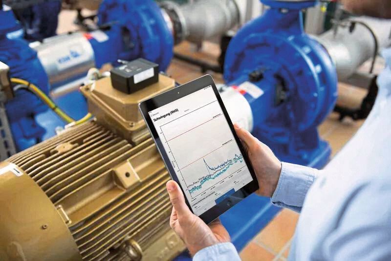 Mithilfe des KSB Guard und der dazugehörigen Datenschnittstelle erhalten Betreiber schnell wertvolle Zustandsinformationen z. B. über Pumpen. (Bild: KSB)
