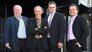 Die Geschäftsführer von Tronic5 Schenker Notebooks (v.l): Georg Eim, Dirk Heynig, Robert Schenker und Melchior Franke. (Archiv: Vogel Business Media)