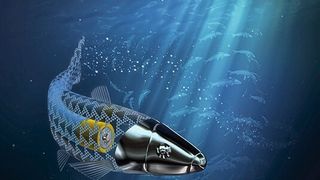 Künstlerische Darstellung eines Mikroschwimmers (e-conversion / V. Hiendl)