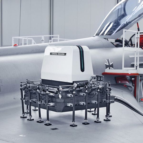 Die mobile Fünf-Achs-Fräseinheit ermöglicht das strukturierte Abarbeiten der Reparaturaufgabe in wenigen Minuten bei 100 % gleichbleibender Qualität und Wiederholgenauigkeit. (Bild: DMG Mori)