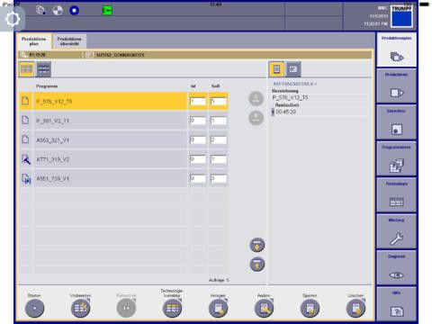 Mit der MobileControl App können Bediener von Trumpf Maschinen auch abseits des Bedienpults diese bedienen und überwachen. (Trumpf)