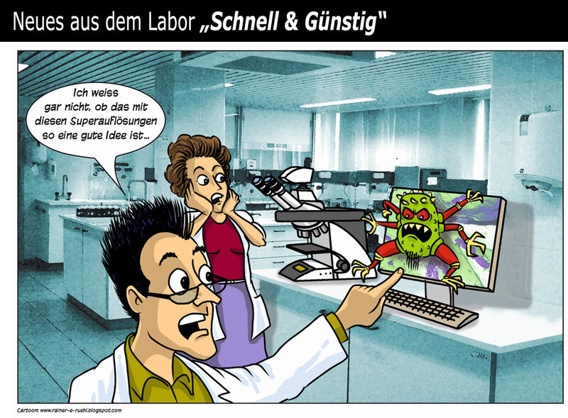 Übersicht unserer Bildergalerien (Comic: www.rainer-e-ruehl.blogspot.com) (Bild: LABORPRAXIS/Rühl)