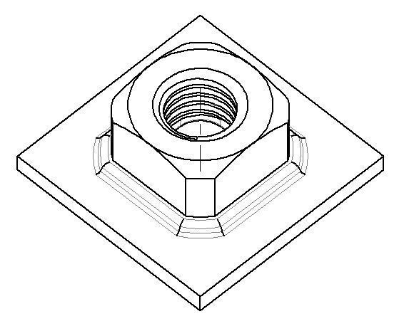 Beim Fügevorgang fährt die von einem Stempel geführte Nietmutter einschließlich eines Niederhalters nach unten auf die zu fügenden Bauteile und wird vom Stempel in einem Hub durch das vorgelochte Bauteil gedrückt. Bild: Arnold & Shinjo (Archiv: Vogel Business Media)