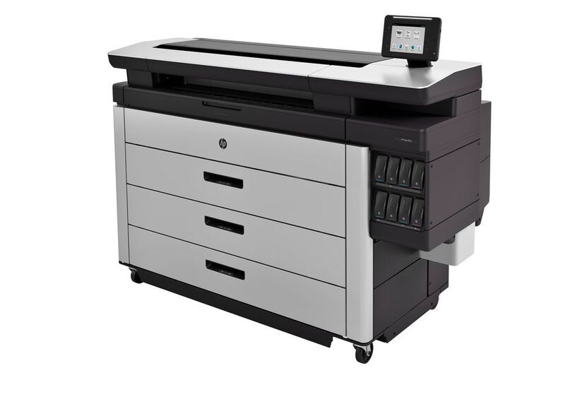 HP Page-Wide-XL-Drucker ermöglichen die Arbeit von zwei Druckern in nur einem Gerät und bieten einfarbige sowie mehrfarbige Drucke bei sehr schnellen Geschwindigkeiten – bis zu 60 Prozent schneller als der schnellste einfarbige LED-Drucker. (HP)