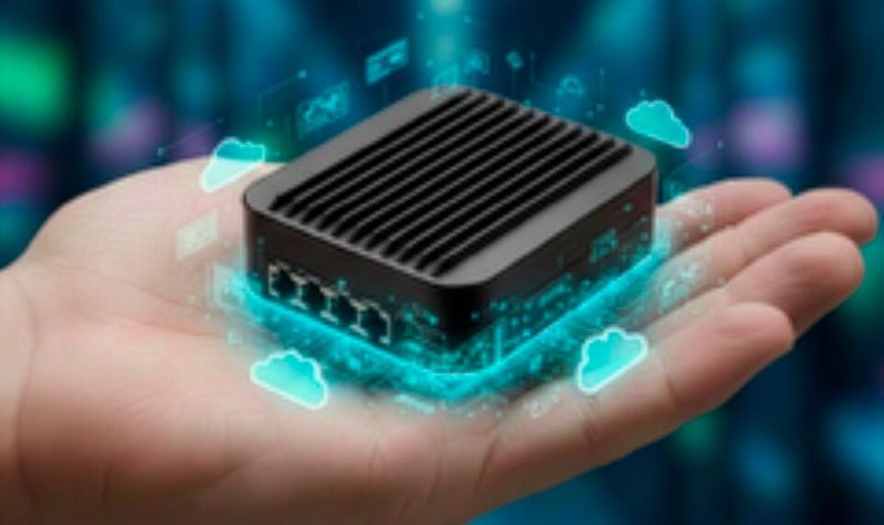 Die On-Premises-Welt schrumpft radikal. Was früher industrielle Kühlung und eigene Serverräume erforderte, passt heute dank 3nm-Chips und HCI in einen Milchkarton. Das eröffnet neue Chancen insbesondere für kleine und mittelständische Unternehmen. (Bild:  Gemini /  Stormagic / KI-generiert)