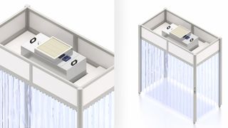 Ein Reinraumzelt lässt sich mit dem Lamellenvorhang von item Industrietechnik besonders flexibel gestalten.  (Bild: item)
