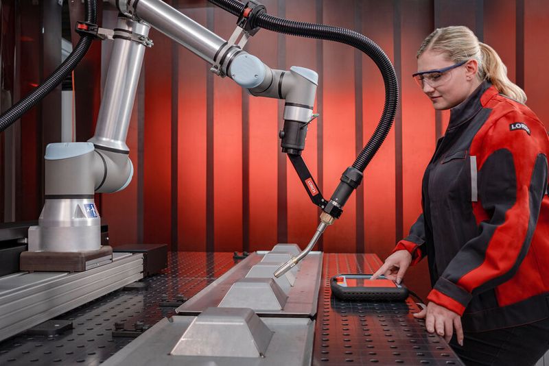 Vollintegriertes Cobot-Zusatzsystem. Denn über das Lorch-Motion-Urcap könne die Linearachse Cobot Move einfach angesteuert und programmiert werden. (Bild: Lorch)