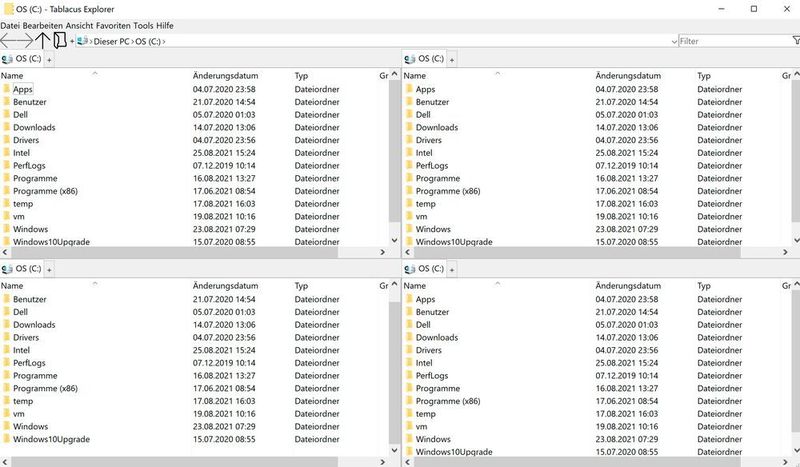 Tablacus Explorer bietet verschiedene Ansichten. (Joos/Tablacus (Screenshot))
