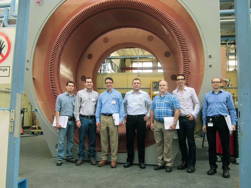 Stator eines getriebelosen Antriebs mit 6000 kW Antriebsleistung in einem Siemens-Werk in Berlin. (Bild: ThyssenKrupp)