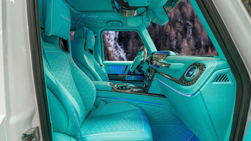 Das Türkis setzt einen besonderen Akzent. (Bild: Mansory)