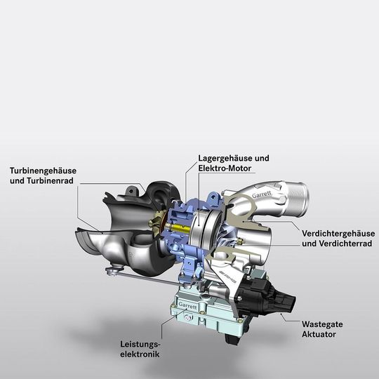 Der elektrische Turbolader soll in der nächsten Modellgeneration von AMG zum Einsatz kommen.(Bild:  Daimler)
