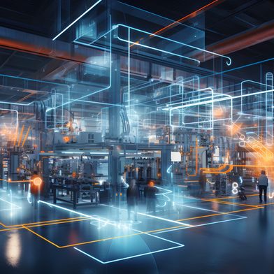 Digital Manufacturing schließt die Lücke zwischen strategischem Management und operativer Produktion, indem es abstrakte, wertorientierte Unternehmensziele in steuerbare Produktionsparameter übersetzt und so messbaren Business Value erzeugt.  (Bild: © TensorSpark/stock.adobe.com - generiert mit KI)
