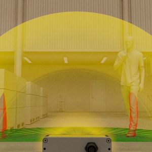 The 3D ultrasound sensor Adar One is certified for the safe detection of people according to the requirements of the European Machinery Directive.(Image: Sonair)