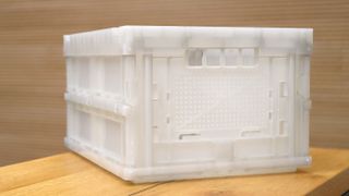 Testmuster einer Walther-Faltbox aus MBRC Ocean Plastic (Bild: Walther)