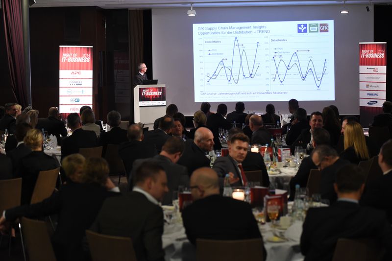 Dr. Rudolf Aunkhofer, GfK, zeigte Trends auf. (Bild: IT-BUSINESS / Hannes Magerstädt )