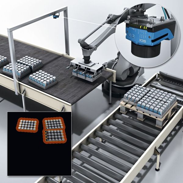 Lokalisieren, Sortieren und Messen: Perfekt für die Montage am Ende des Roboterarms. (Bild: SICK)