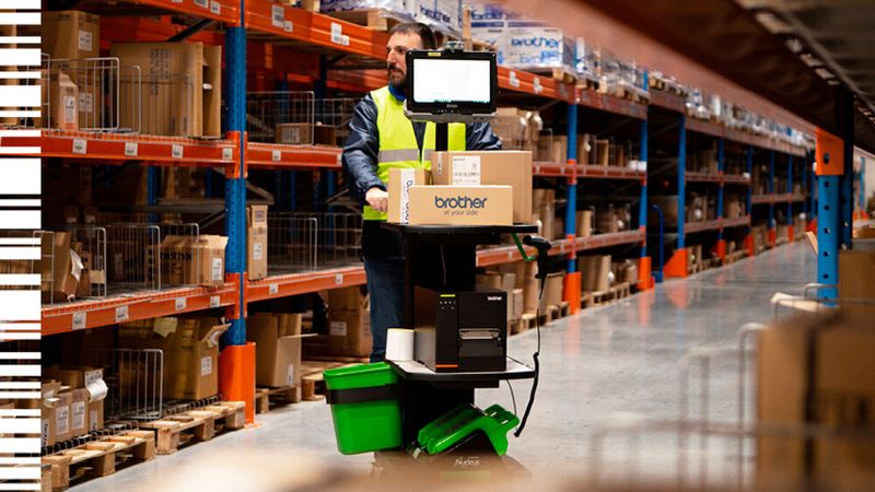 Mobile Etikettendrucker-Arbeitsstation (Bild: Brother International GmbH)
