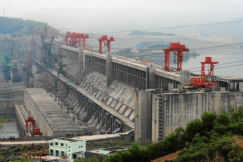 Platz 1: 22,5 GW, Drei-Schluchten-Damm in China. (Wikipedia)