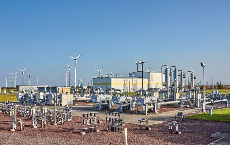 In einer zweiten Phase des Projektes soll der hergestellte grüne Wasserstoff in einer eigens dafür ausgestatteten 180Meter hohen Salzkaverne der VNG Gasspeicher zwischengespeichert werden.  (Bild: VNG)