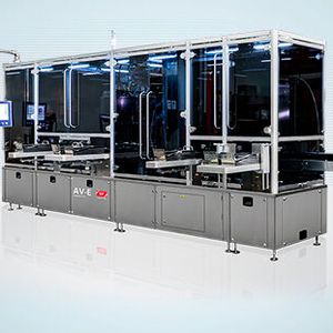 GF presents the AV-E inspection machine: fully automated and developed to treat vials, bottles and cartridges filled with injectable solutions and lyophilized products. (Source:  Coesia)