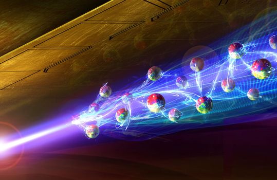 Atome werden durch Laserlicht polarisiert und ziehen einander an Atome werden durch Laserlicht polarisiert und ziehen einander an