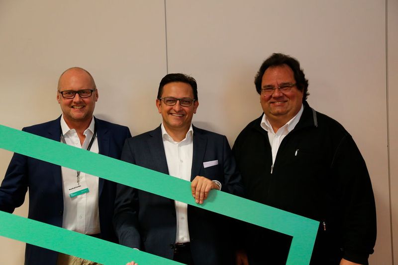 (v.r.n.l.): Michael Schickram (Schickram IT), Gerry Steinberger (HPE) und Manfred Cordes (TechData) (HPE)
