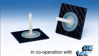 Im Rahmen des LaWocs-Projektes wurde ein Iso-Pin auf ein CFK-Laminat mit einer PA 6.6 Matrix geschweißt. (Bild: LZH)