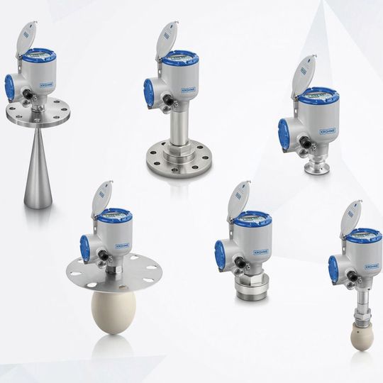 Neue 24 und 80 GHz FMCW Radar-Füllstandmessgeräte für Flüssigkeiten und Feststoffe ergänzen die Optiwave-Serie(Bild:  Krohne)