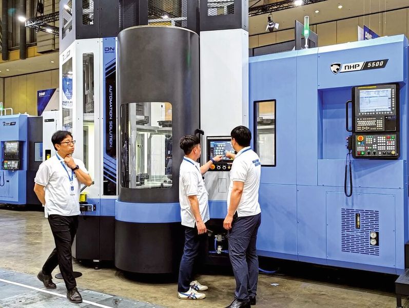 Die NHP 5500 für die horizontale Bearbeitung. (Bild: DN Solutions)