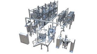 Das Multi-Ingredient-Handling System ist ein flexibles, modulares Containersystem für eine vollautomatische Rezepturzusammenstellung innerhalb einer Compoundieranlage. (Bild: Coperion)