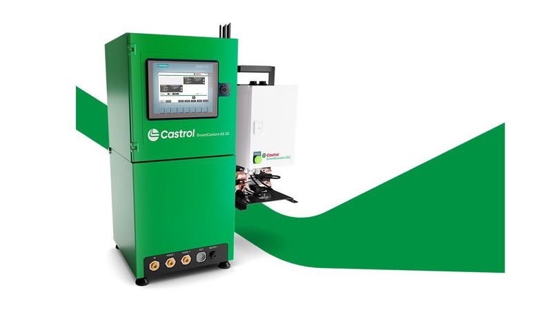 Mit SmartCoolant AS 20 lassen sich Kühlschmierstoffe in Zentralanlagen und einzelbefüllten Maschinen automatisiert überwachen und regeln.(Bild:  Castrol)