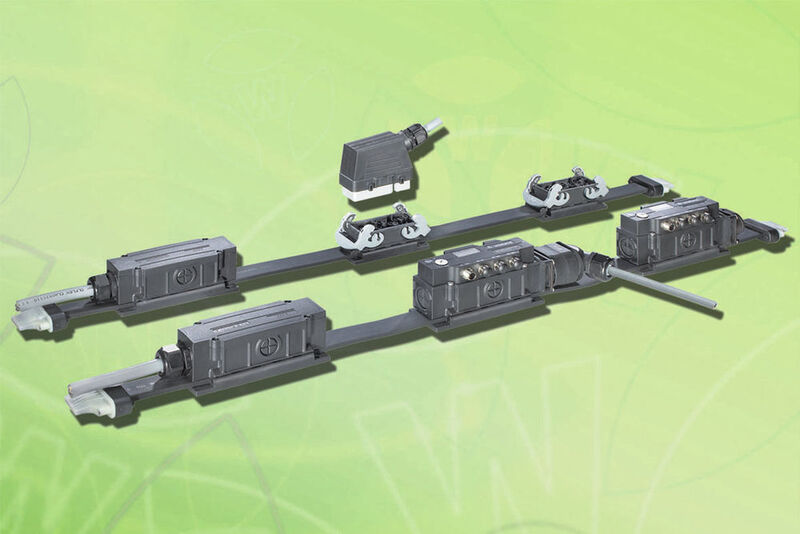 Die flexible Stromschiene Podis von Wieland Electric umfasst u.a. Einspeise- und Verteilermodule sowie Steckverbinder. (Wieland Electric)